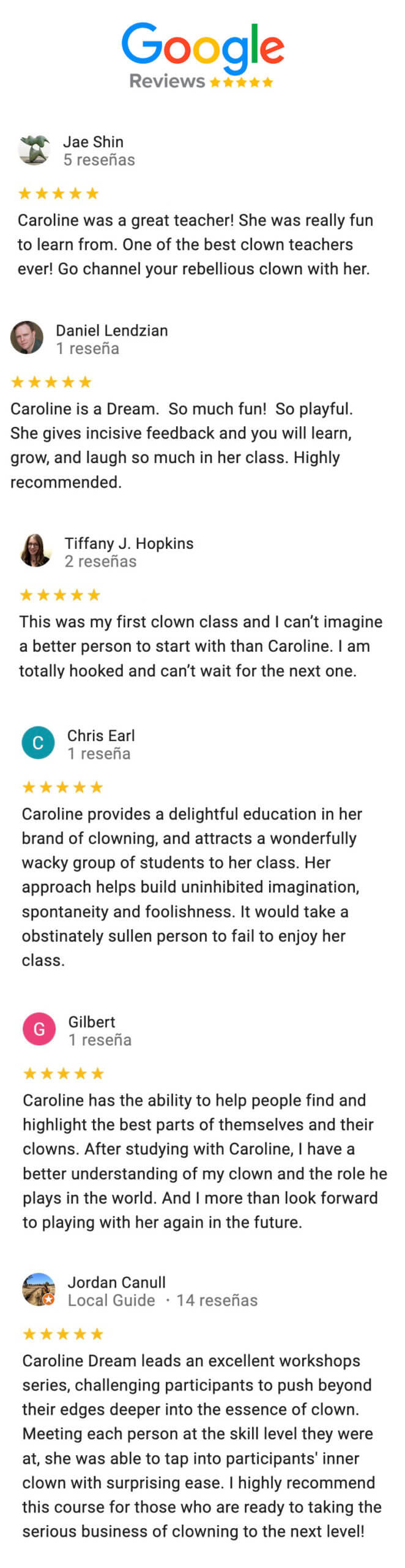 Online Clown Workshop Reviews